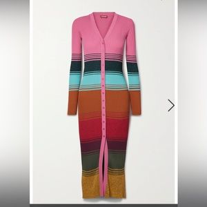 Staud Ribbed Striped Sweater Dress NWT XS